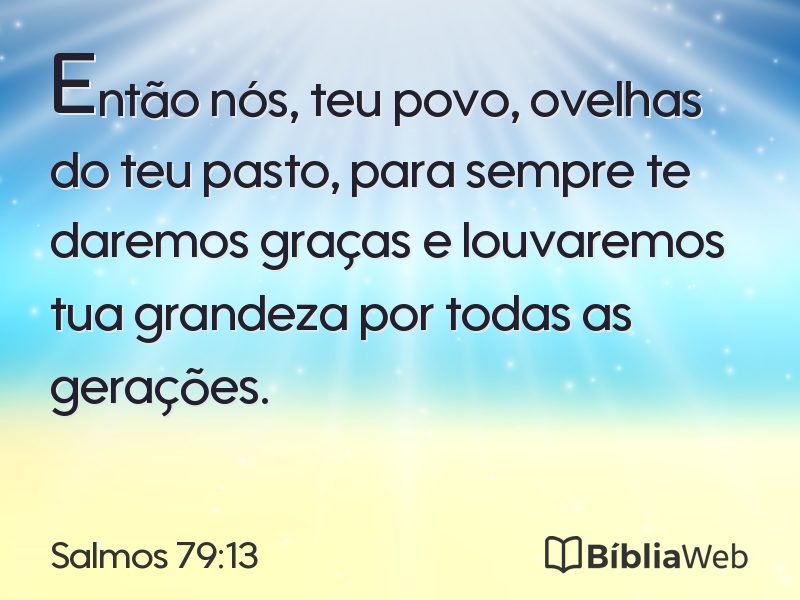 Salmos 79:13 em imagem para compartilhar