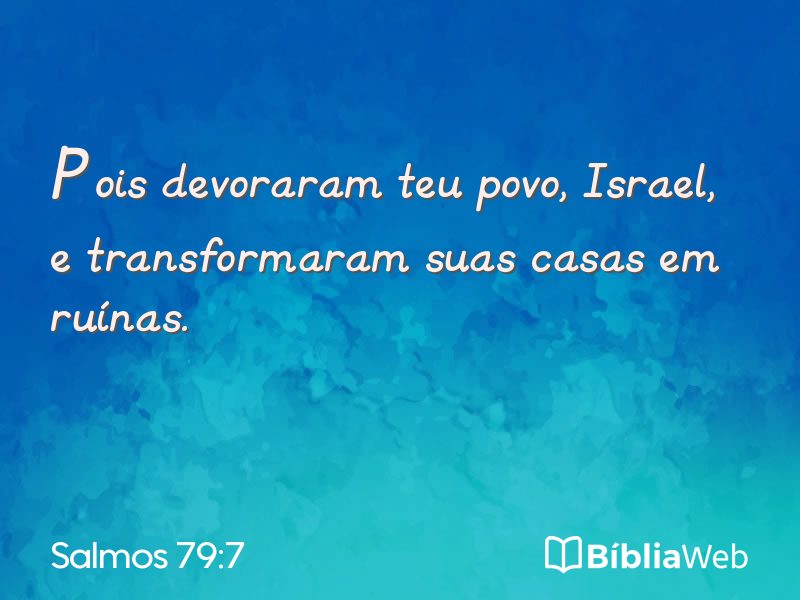 Salmos 79:7 em imagem para compartilhar
