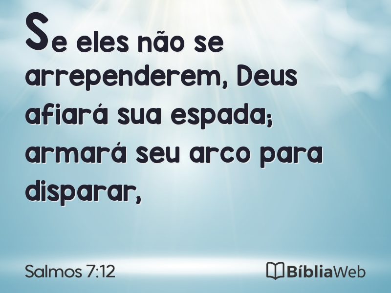 Salmos 7:12 em imagem para compartilhar