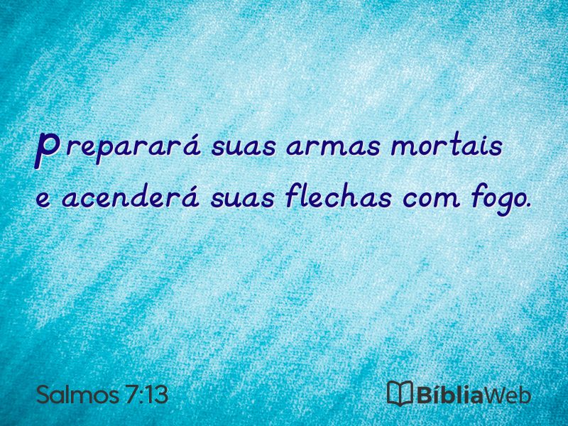 Salmos 7:13 em imagem para compartilhar