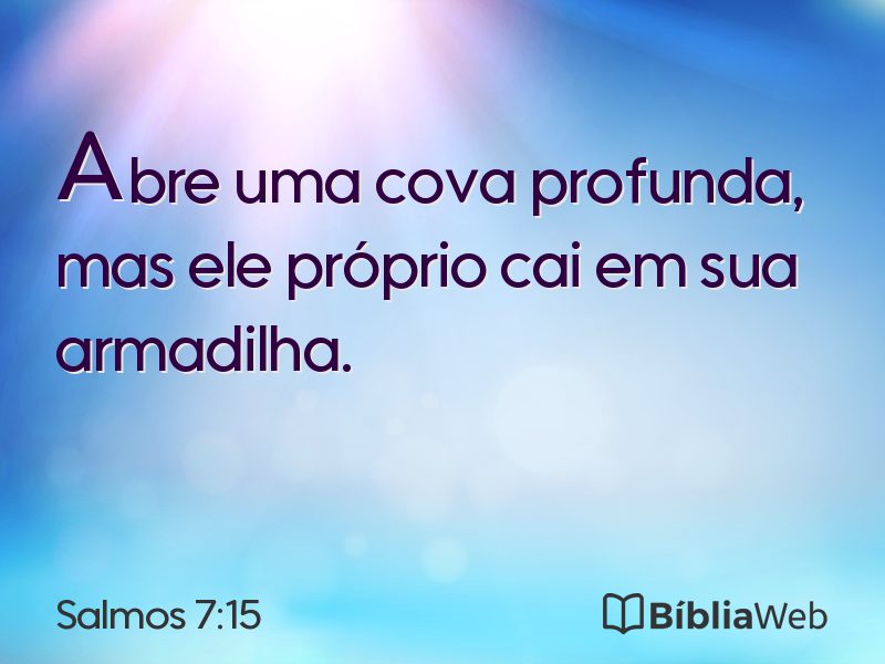 Salmos 7:15 em imagem para compartilhar