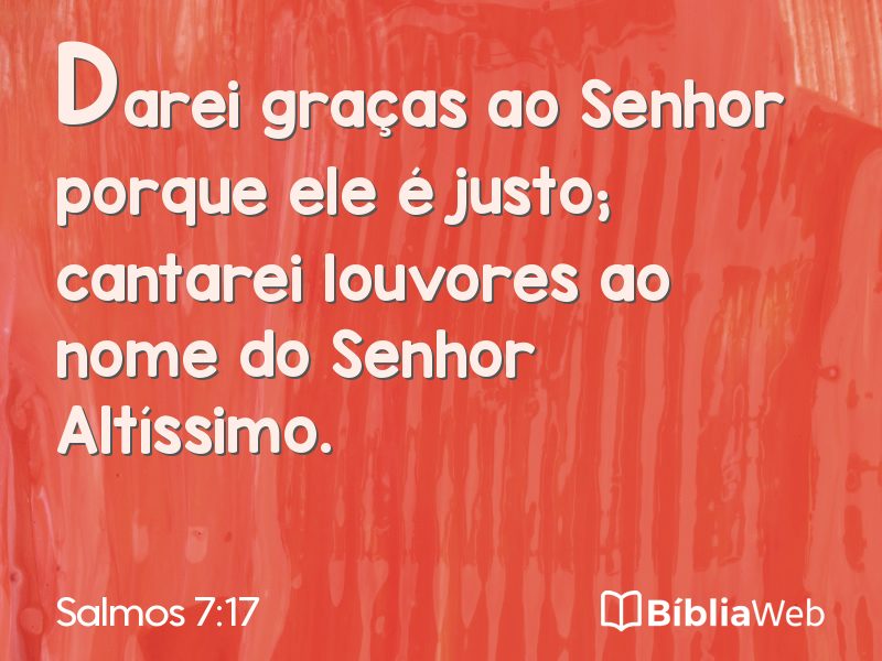 Salmos 7:17 em imagem para compartilhar