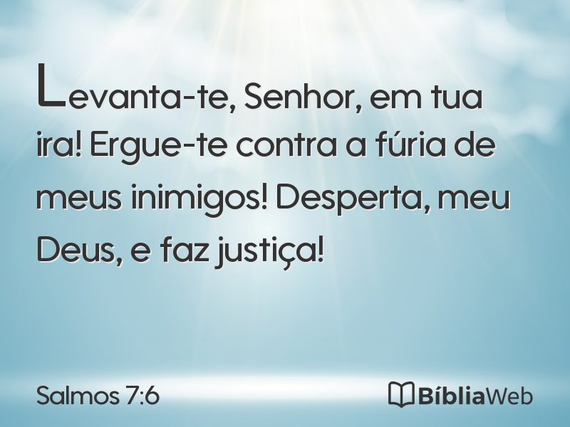 Salmos 7:6 em imagem para compartilhar