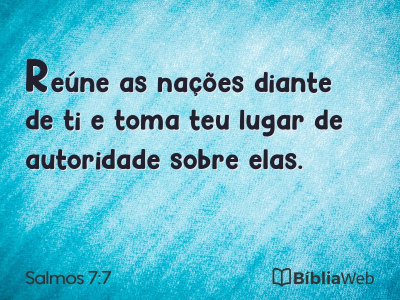 Salmos 7:7 em imagem para compartilhar