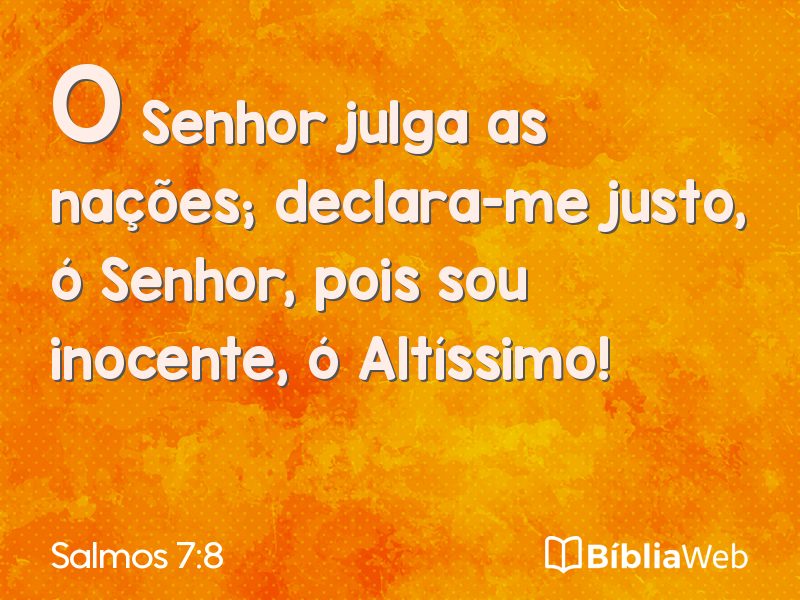 Salmos 7:8 em imagem para compartilhar