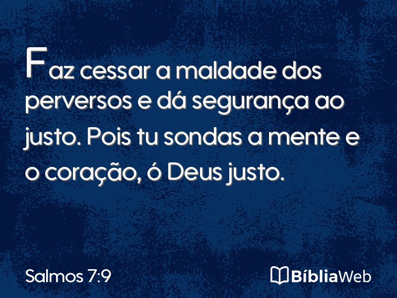 Salmos 7:9 em imagem para compartilhar