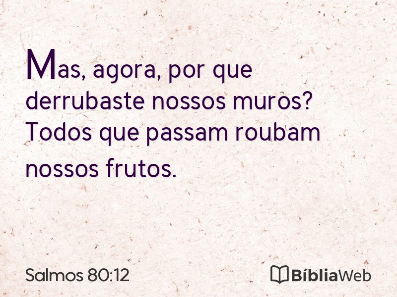 Salmos 80:12 em imagem para compartilhar