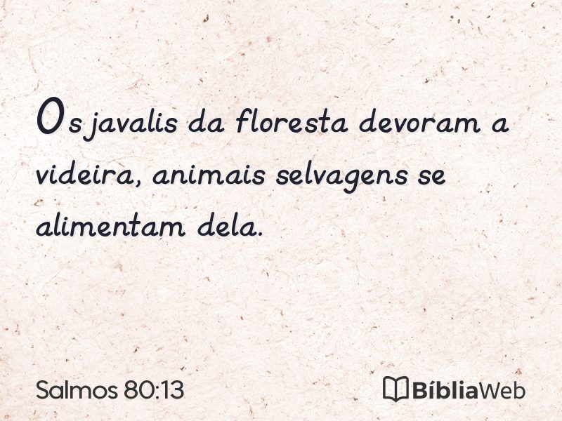Salmos 80:13 em imagem para compartilhar