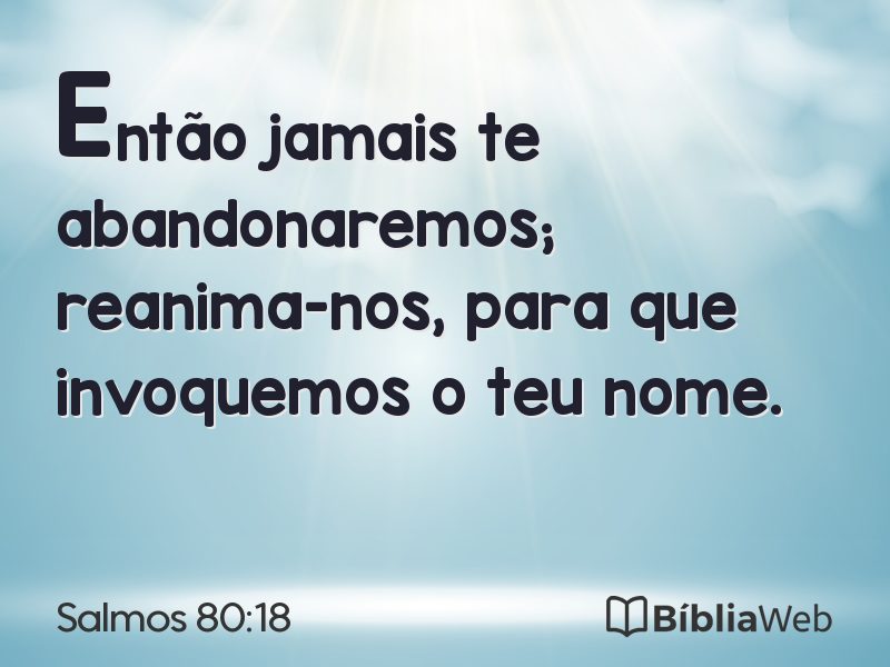 Salmos 80:18 em imagem para compartilhar