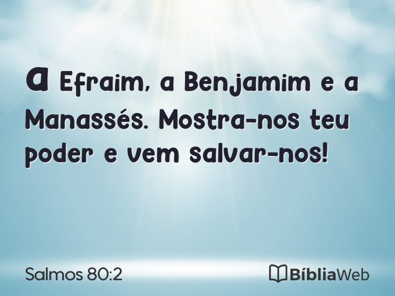 Salmos 80:2 em imagem para compartilhar
