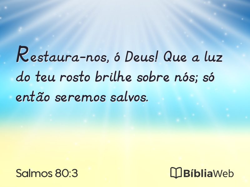 Salmos 80:3 em imagem para compartilhar