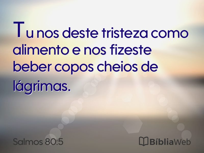 Salmos 80:5 em imagem para compartilhar