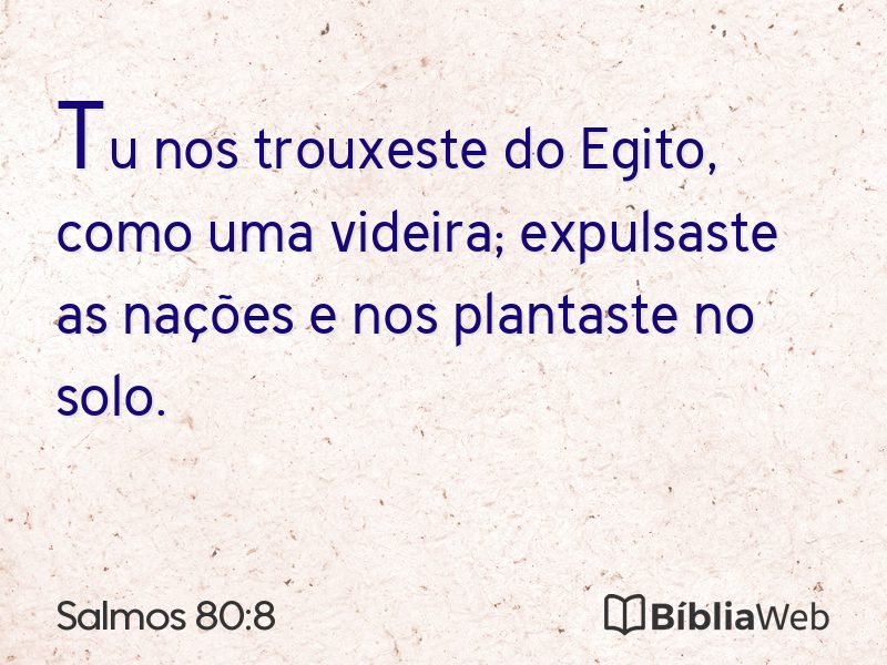 Salmos 80:8 em imagem para compartilhar