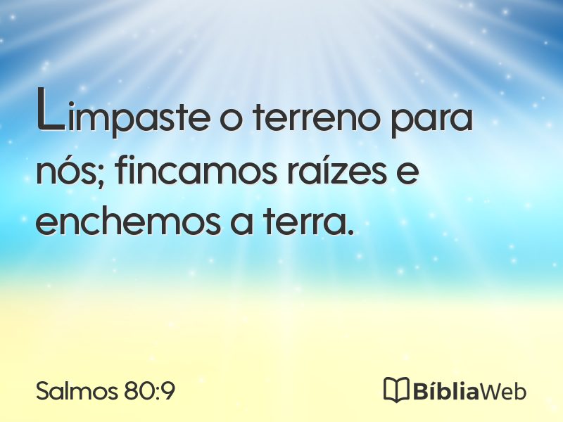 Salmos 80:9 em imagem para compartilhar