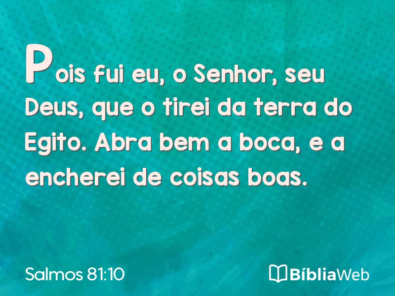 Salmos 81:10 em imagem para compartilhar