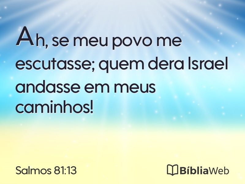 Salmos 81:13 em imagem para compartilhar