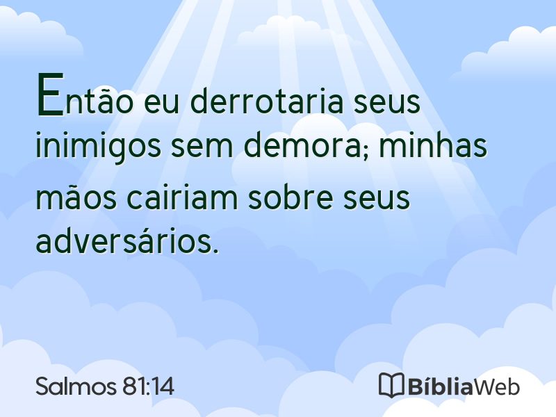 Salmos 81:14 em imagem para compartilhar