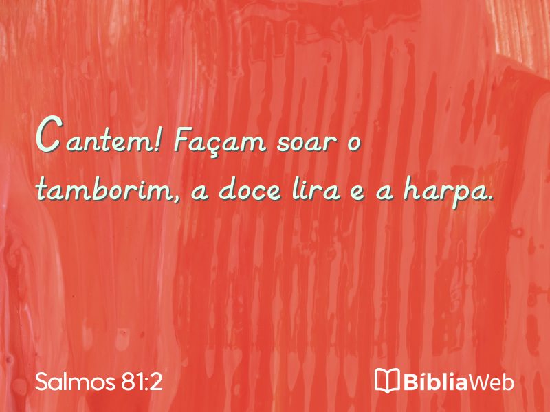 Salmos 81:2 em imagem para compartilhar