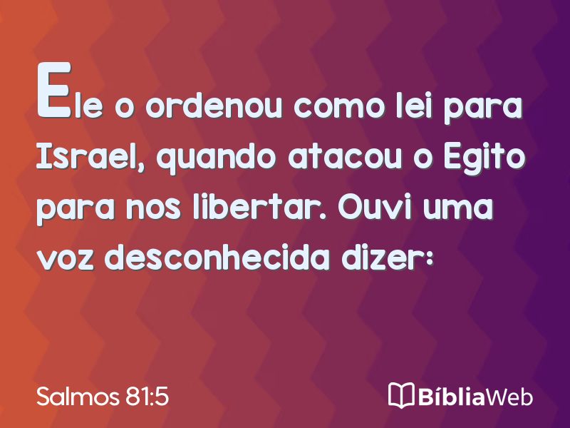 Salmos 81:5 em imagem para compartilhar