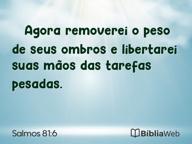 Salmos 81:6 em imagem para compartilhar