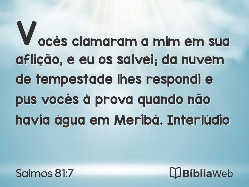 Salmos 81:7 em imagem para compartilhar