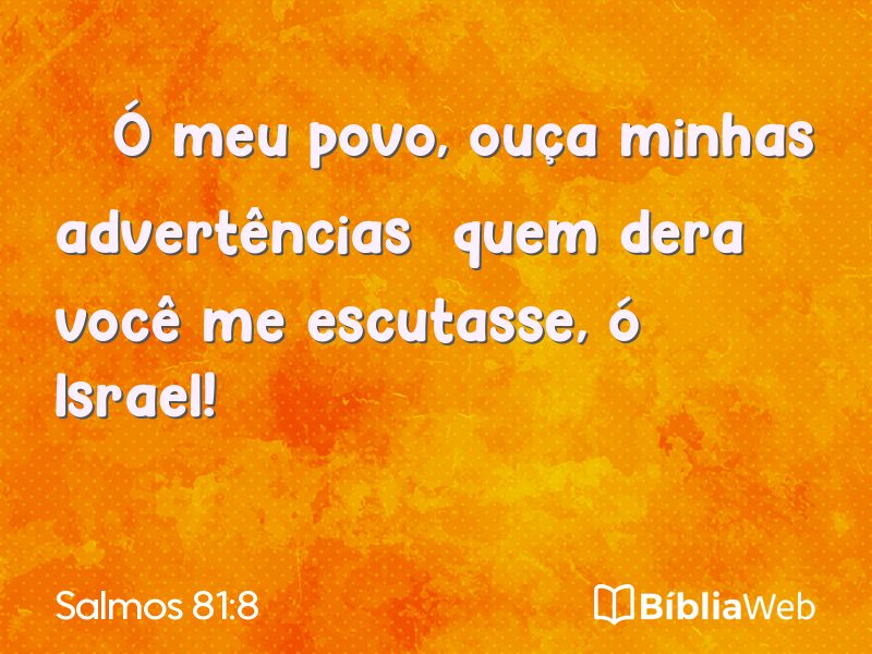 Salmos 81:8 em imagem para compartilhar