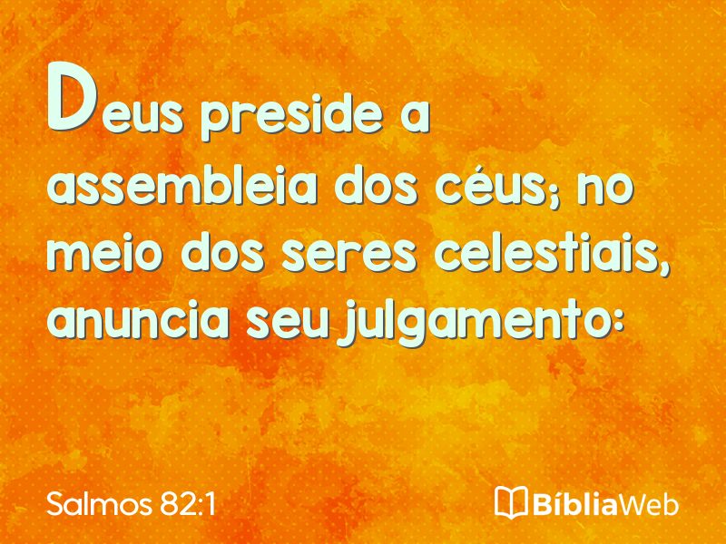 Salmos 82:1 em imagem para compartilhar