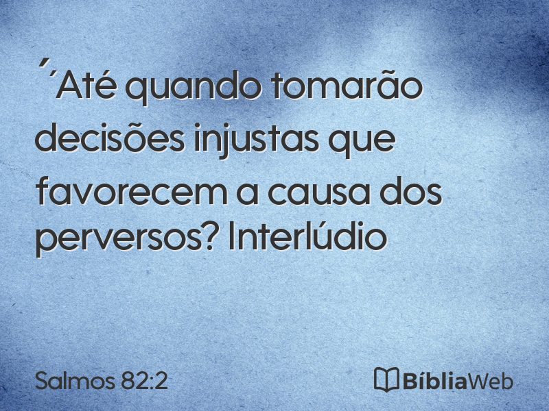 Salmos 82:2 em imagem para compartilhar