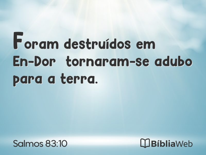 Salmos 83:10 em imagem para compartilhar
