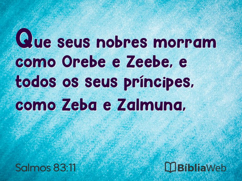 Salmos 83:11 em imagem para compartilhar