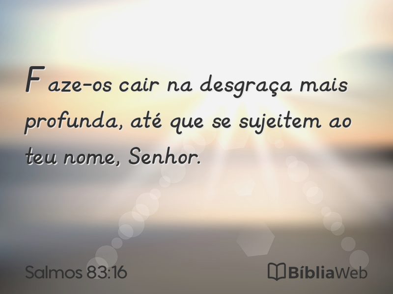 Salmos 83:16 em imagem para compartilhar