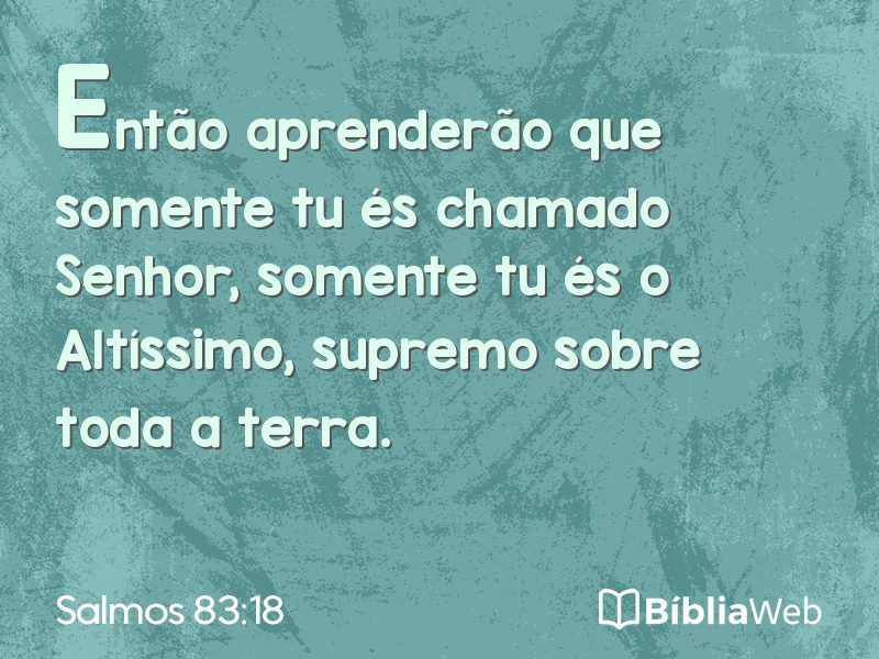Salmos 83:18 em imagem para compartilhar