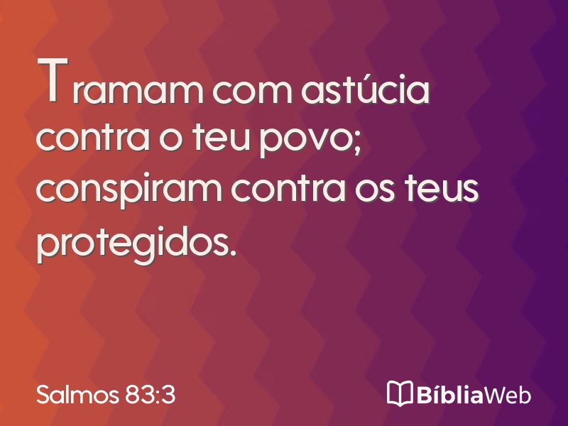 Salmos 83:3 em imagem para compartilhar