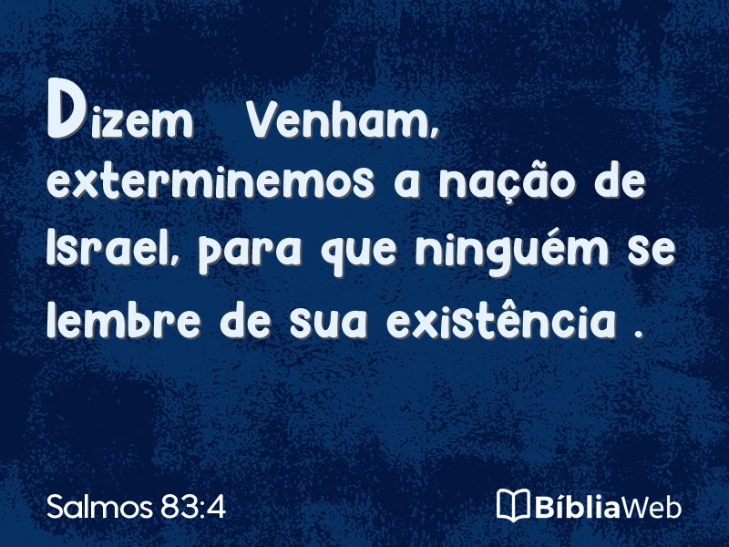 Salmos 83:4 em imagem para compartilhar