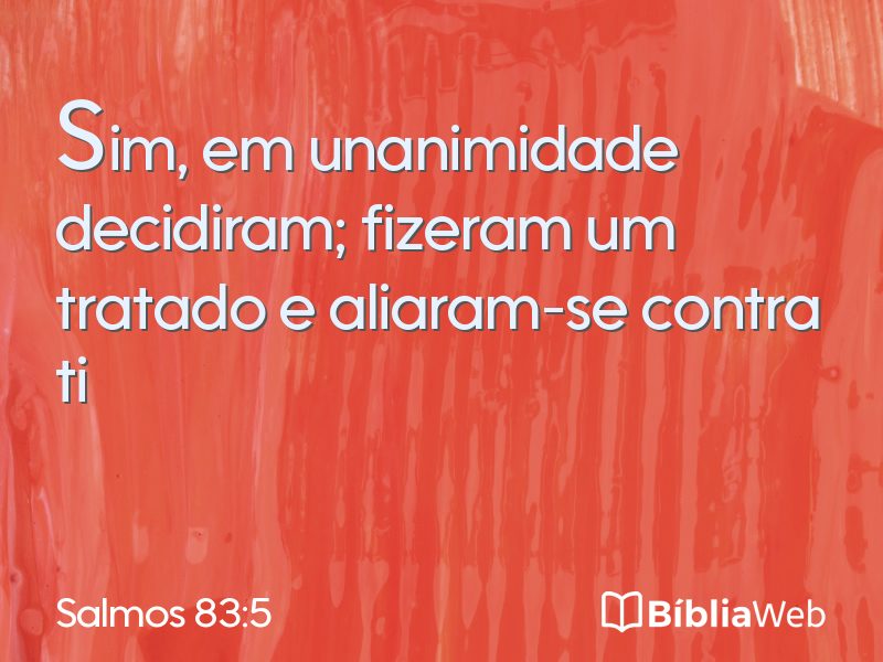 Salmos 83:5 em imagem para compartilhar