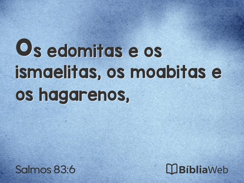 Salmos 83:6 em imagem para compartilhar