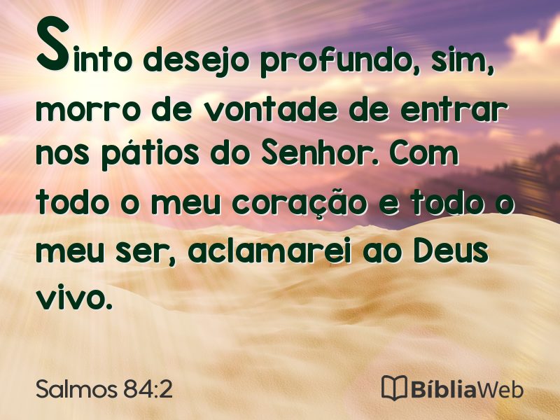 Salmos 84:2 em imagem para compartilhar