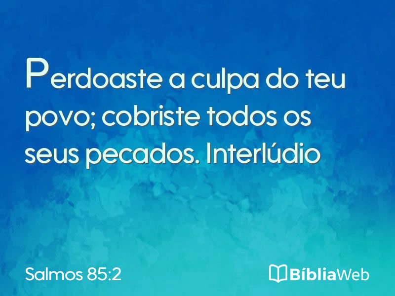 Salmos 85:2 em imagem para compartilhar