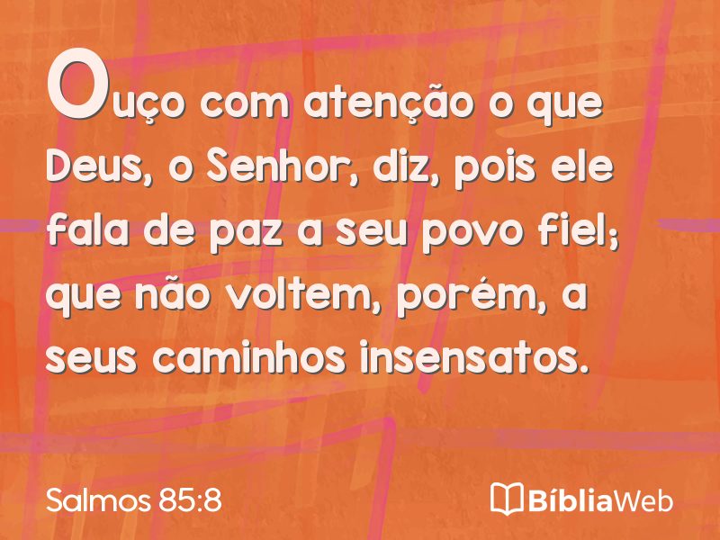 Salmos 85:8 em imagem para compartilhar