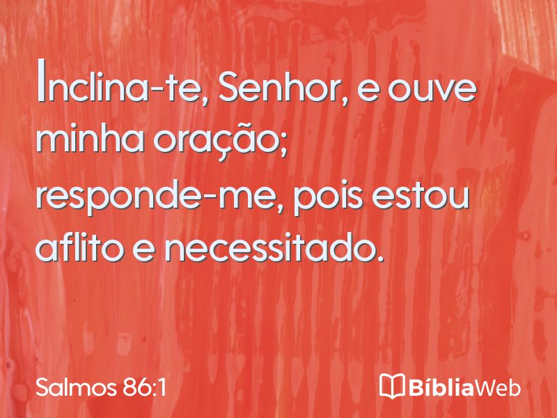 Salmos 86:1 em imagem para compartilhar