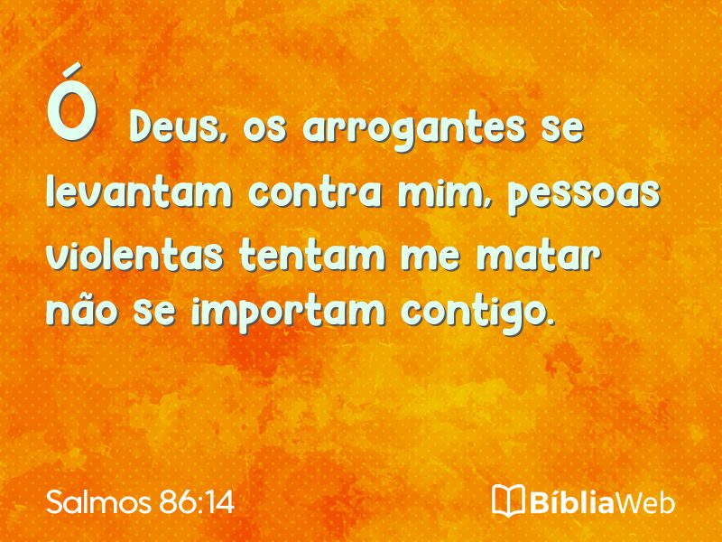 Salmos 86:14 em imagem para compartilhar