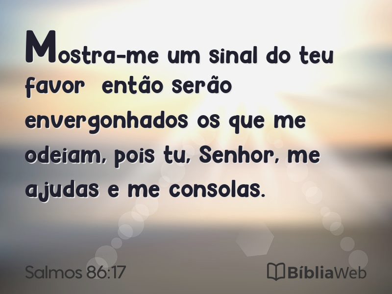 Salmos 86:17 em imagem para compartilhar