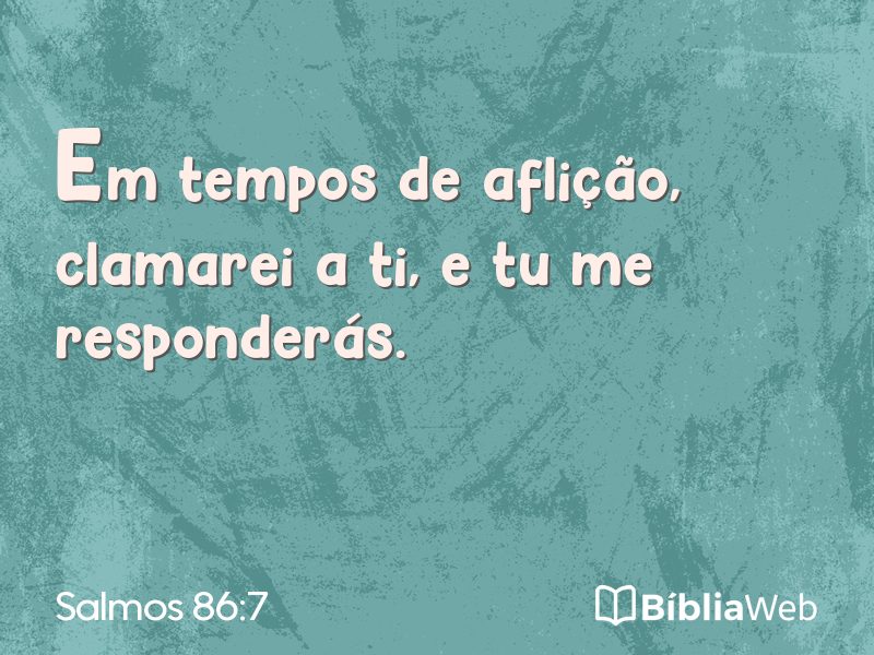 Salmos 86:7 em imagem para compartilhar