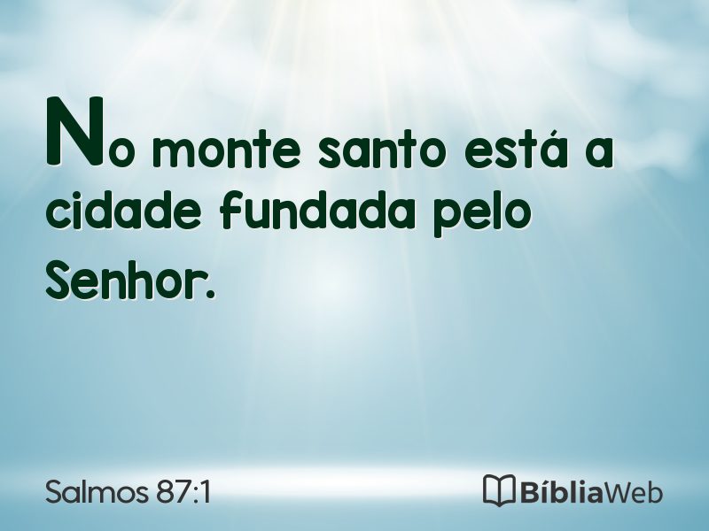 Salmos 87:1 em imagem para compartilhar