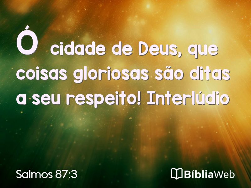 Salmos 87:3 em imagem para compartilhar