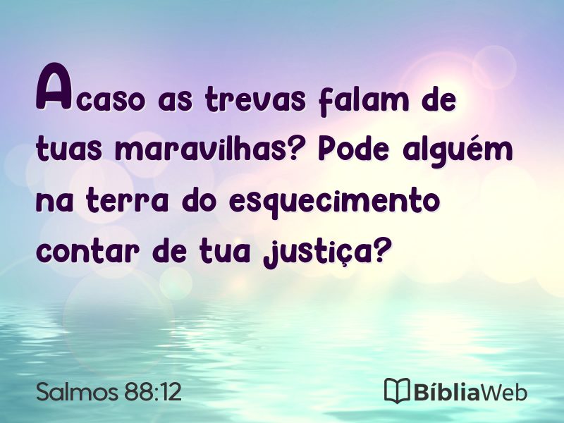 Salmos 88:12 em imagem para compartilhar