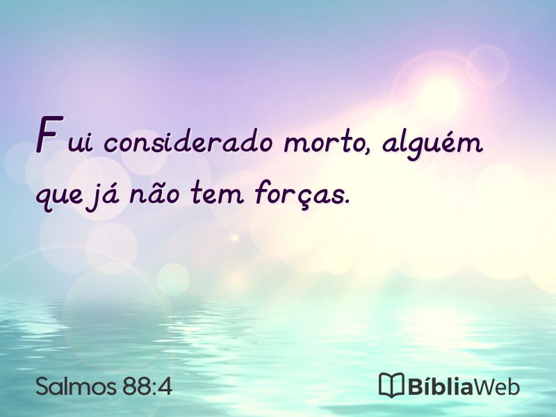 Salmos 88:4 em imagem para compartilhar