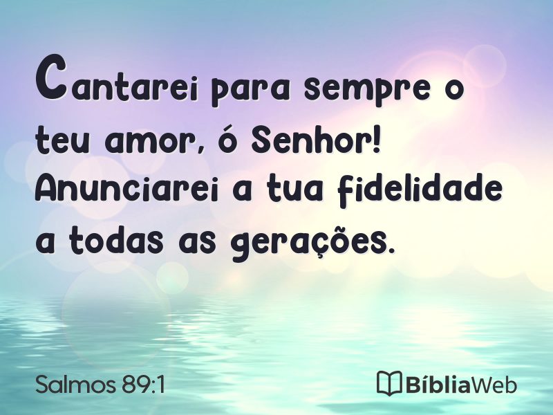 Salmos 89:1 em imagem para compartilhar
