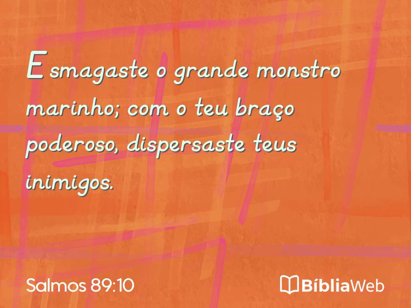 Salmos 89:10 em imagem para compartilhar