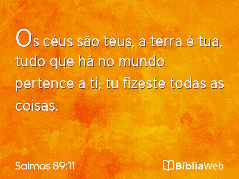 Salmos 89:11 em imagem para compartilhar